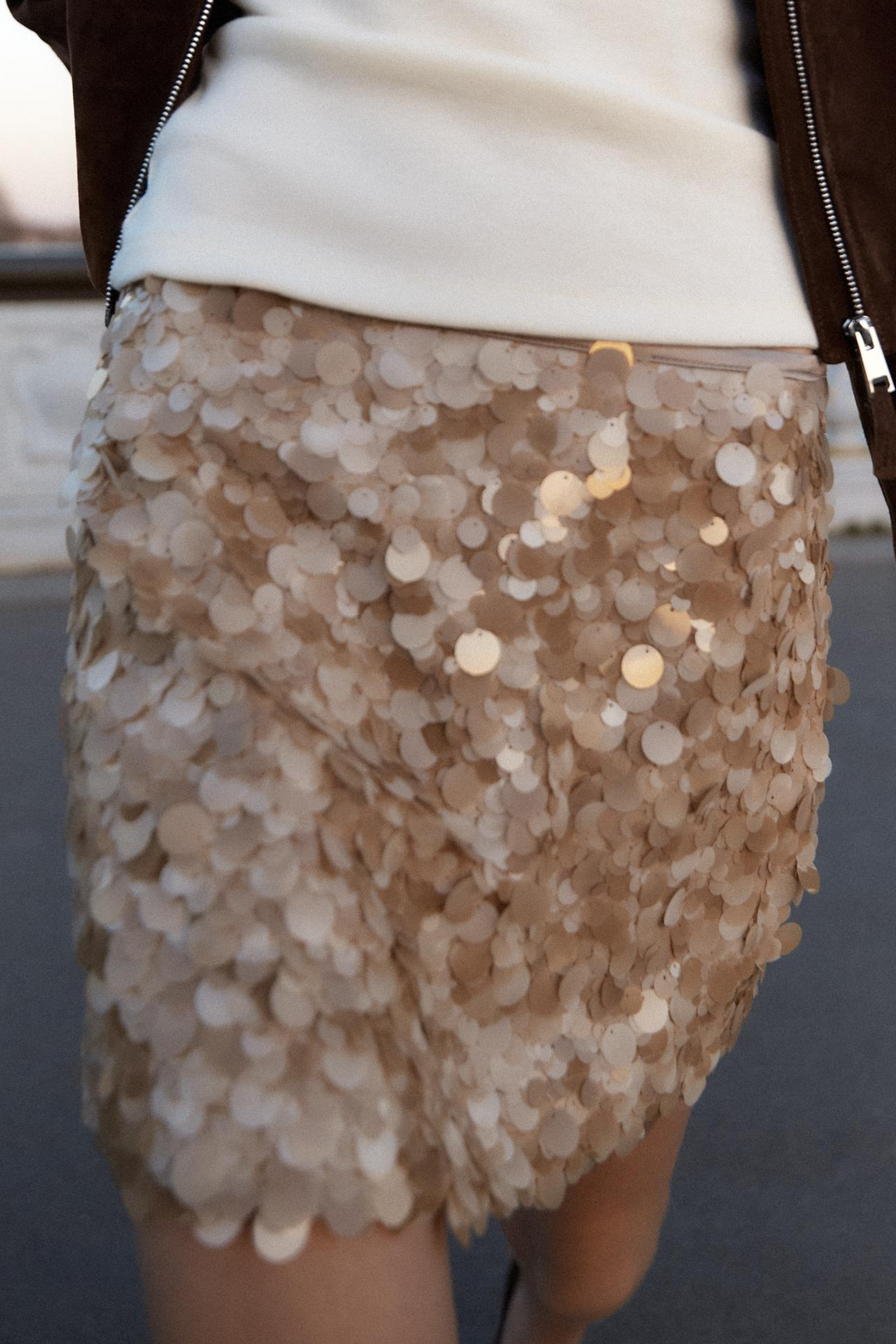 Cleo™ | Hochgeschnittenen Paillettenrock