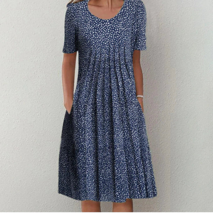 Hannah™ | Stilvolle und Lässige Blumen Kleid mit Taschen