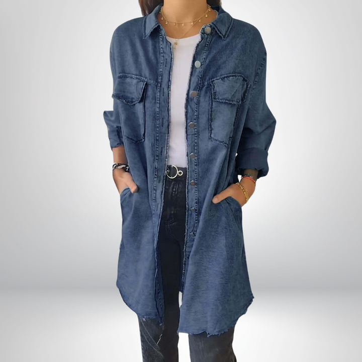 Thora - Stilvolle Jeansjacke mit Kragen