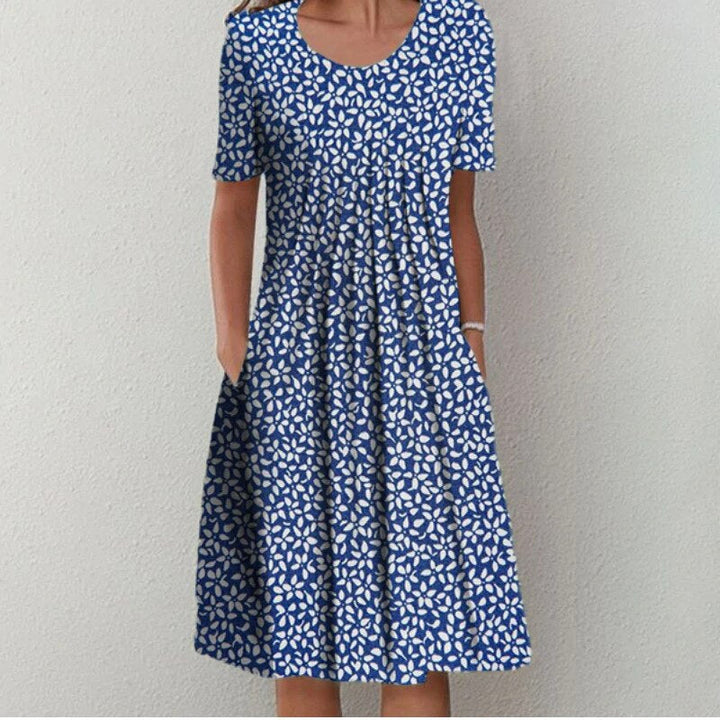 Hannah™ | Stilvolle und Lässige Blumen Kleid mit Taschen