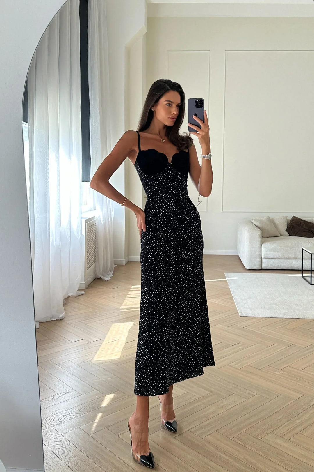 Selina™ | Satin Midi Kleid