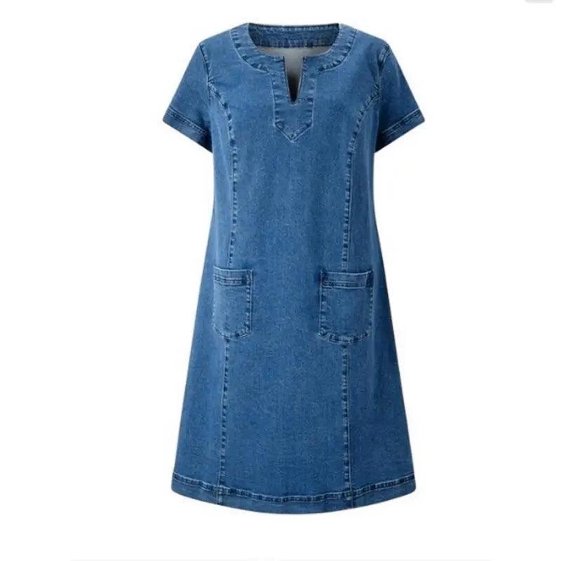 Ortrun - Weiches Jeanskleid