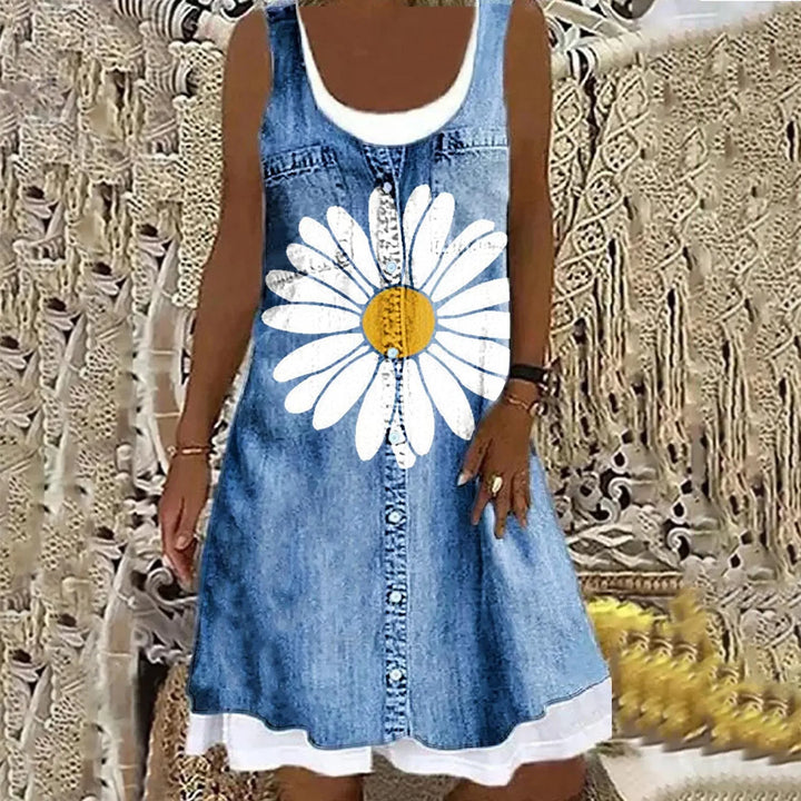 Sibylla - Elegantes Soft Jeanskleid
