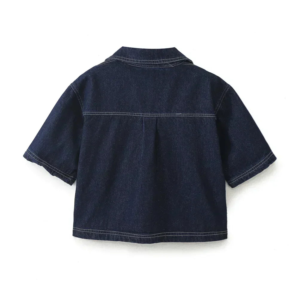 Adalind - Denim Set mit V-Ausschnitt