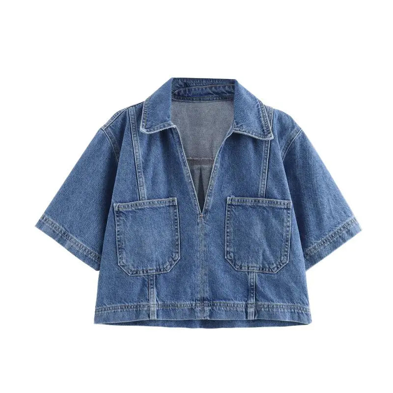 Adalind - Denim Set mit V-Ausschnitt
