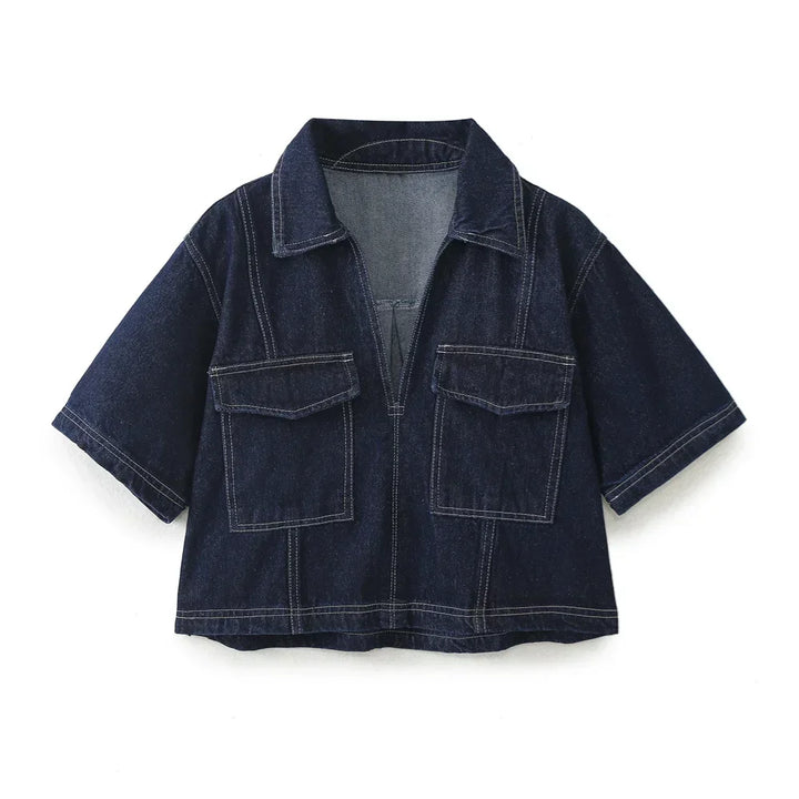 Adalind - Denim Set mit V-Ausschnitt