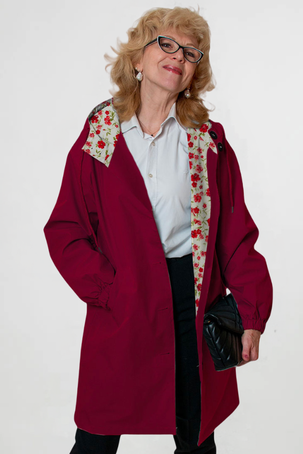 BURGUNDERBLÜTEN WINDJACKE