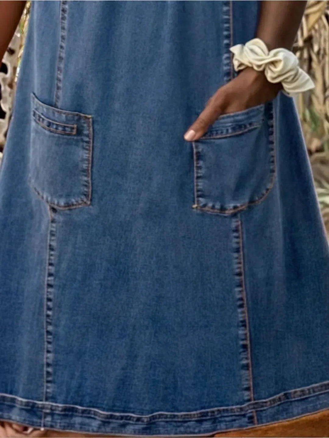 Ortrun - Weiches Jeanskleid