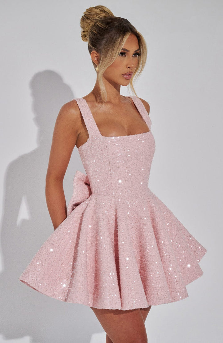 Luniva™ | Fliegenknoten Mini Kleid