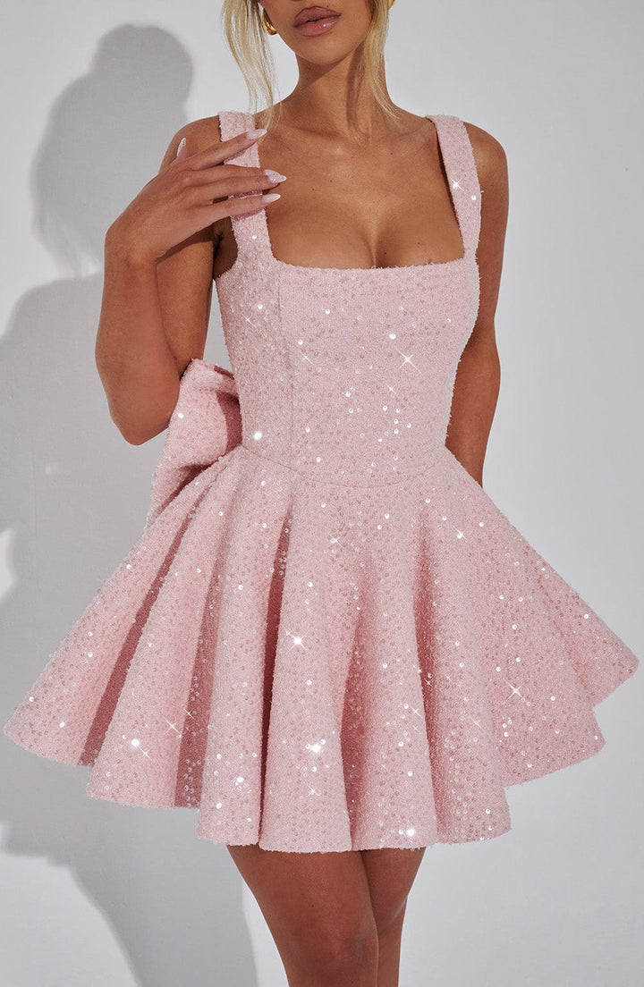 Luniva™ | Fliegenknoten Mini Kleid