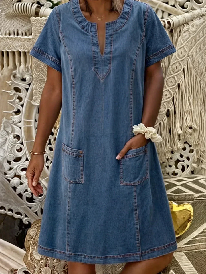 Ortrun - Weiches Jeanskleid