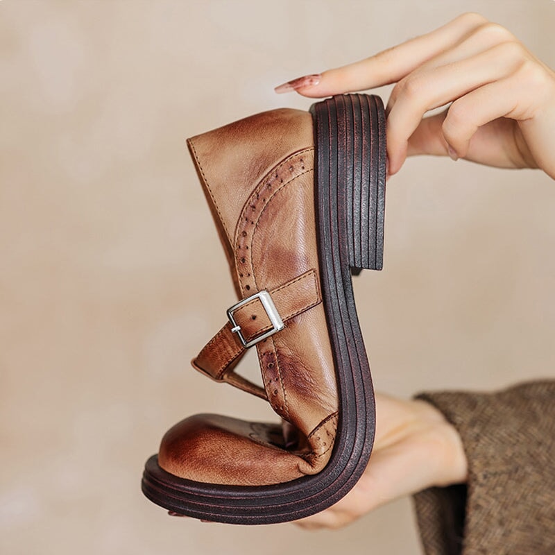VELDA | Elegante Leder-Mary Janes