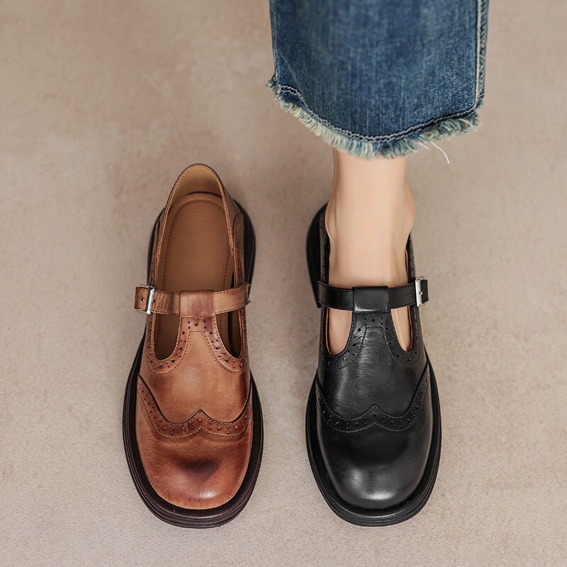 VELDA | Elegante Leder-Mary Janes